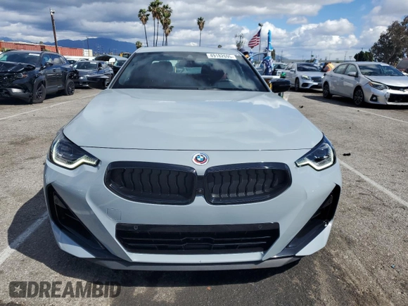 2022 BMW 2 Series M240i xDrive with VIN 3MW53CM05N8C78878, listed as a Copart auction lot 49182695 with 9,049 mi miles and Salvage title. Bid and sale history available at DreamBid. Image 5.