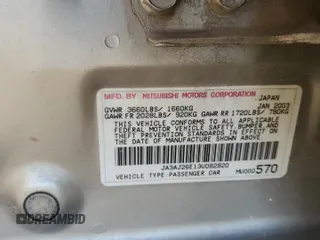 2003 Mitsubishi Lancer ES with VIN JA3AJ26E13U082820, listed as a Copart auction lot 78080064 with 0 mi miles and Salvage Title. Bid and sale history available at carsss.com. Image 12.