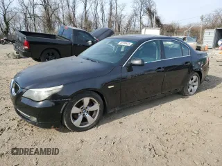 2008 BMW 5 Series 528i with VIN WBANU53588CT12038, listed as a Copart auction lot 48706625 with 143,918 mi miles and Salvage Title. Bid and sale history available at carsss.com. Image 1.