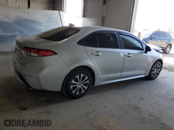 2021 Toyota Corolla Hybrid LE with VIN JTDEAMDE4MJ018825, listed as a Copart auction lot 50895965 with 93,988 mi miles and Salvage Title. Bid and sale history available at carsss.com. Image 3.