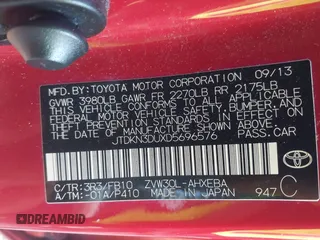 2013 Toyota Prius One z VIN JTDKN3DUXD5696576, wystawiony jako IAAI lot #41951859 z przebiegiem 181 795 mil mil oraz . Historia ofert i sprzedaży dostępna na DreamBid. Obrazek 9.