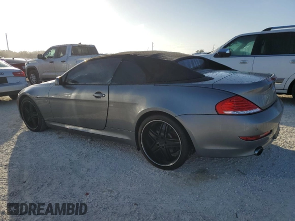 2008 BMW 6 Series 650i with VIN WBAEB53538CX60354, listed as a Copart auction lot 77579324 with 0 mi miles and Salvage Title. Bid and sale history available at carsss.com. Image 2.