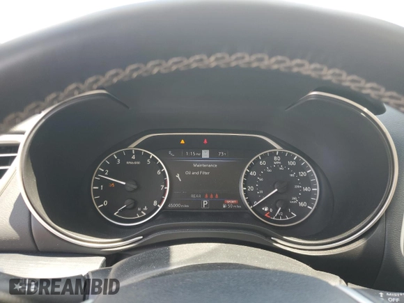 2023 Nissan Maxima Platinum with VIN 1N4AA6FV7PC502087, listed as a Copart auction lot 55296145 with 45,000 mi miles and Salvage title. Bid and sale history available at DreamBid. Image 9.