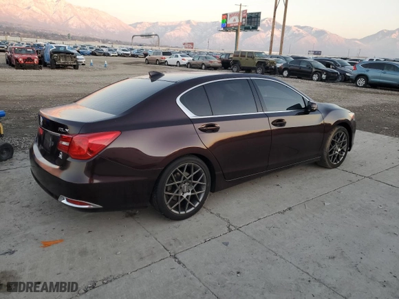 2014 Acura RLX Tech Pkg with VIN JH4KC1F51EC006225, listed as a Copart auction lot 48402475 with 162,645 mi miles and Salvage Title. Bid and sale history available at carsss.com. Image 3.
