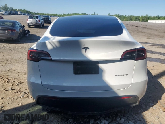 2023 Tesla Model Y Long Range with VIN 7SAYGDEE3PF614078, listed as a Copart auction lot 54539645 with 39,194 mi miles and Salvage Title. Bid and sale history available at DreamBid. Image 6.