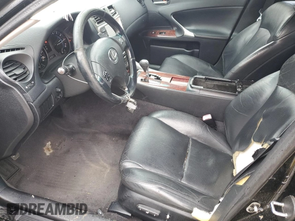 2007 Lexus IS 250 with VIN JTHBK262872039083, listed as a Copart auction lot 57882035 with 191,011 mi miles and Salvage title. Bid and sale history available at DreamBid. Image 7.
