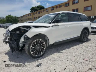 2025 Lincoln Aviator Reserve with VIN 5LM5J7WC1SGL02381, listed as a Copart auction lot 63395745 with 6,279 mi miles and Salvage title. Bid and sale history available at DreamBid. Image 1.