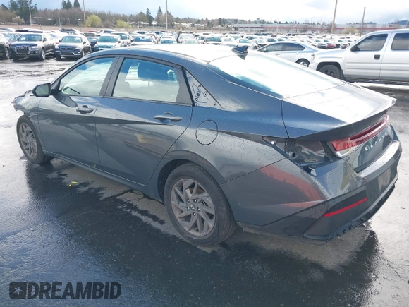 2024 Hyundai Elantra SEL with VIN KMHLM4DG8RU654892, listed as a IAAI auction lot 41752711 with 14,577 mi miles. Bid and sale history available at carsss.com. Image 3.