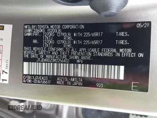 2021 Lexus NX with VIN JTJDARDZ0M2256402, listed as a IAAI auction lot 41704205 with 50,330 mi miles. Bid and sale history available at carsss.com. Image 9.