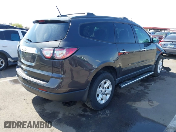 2017 Chevrolet Traverse LS with VIN 1GNKRFKD8HJ316342, listed as a IAAI auction lot 42194704 with 58,172 mi miles and . Bid and sale history available at DreamBid. Image 4.