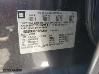 2015 Chevrolet Tahoe LS with VIN 1GNSKAKC2FR252599, listed as a Copart auction lot 48714885 with 140,946 mi miles and Salvage Title. Bid and sale history available at carsss.com. Image 13.
