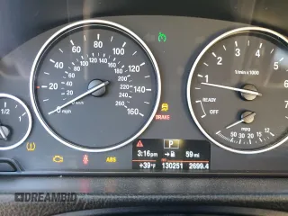 2015 BMW 3 Series 328i with VIN WBA3C1C59FK124747, listed as a Copart auction lot 45480145 with 130,251 mi miles and Salvage Title. Bid and sale history available at carsss.com. Image 9.