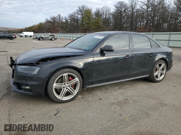 2016 Audi S4 Premium Plus with VIN WAUBGAFL3GA001706, listed as a Copart auction lot 87607535 with 125,466 mi miles and Salvage Title. Bid and sale history available at carsss.com. Image 1.