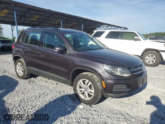 2016 Volkswagen Tiguan S with VIN WVGAV7AX4GW545891, listed as a Copart auction lot 55859595 with 153,317 mi miles and Salvage title. Bid and sale history available at DreamBid. Image 4.