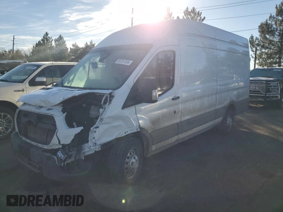 2024 Ford Transit Cargo with VIN 1FTBW3U86RKB32433, listed as a Copart auction lot 85781534 with 15,889 mi miles and Salvage Title. Bid and sale history available at DreamBid. Image 1.