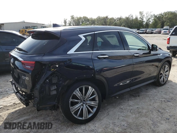 2021 Infiniti QX50 SENSORY with VIN 3PCAJ5CB3MF120474, listed as a Copart auction lot 79601944 with 17,395 mi miles and Salvage Title. Bid and sale history available at carsss.com. Image 3.