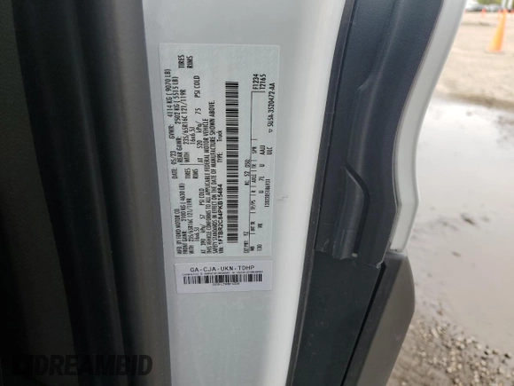 2023 Ford Transit Cargo with VIN 1FTBR2C84PKB15484, listed as a Copart auction lot 50737605 with 15,881 mi miles and Salvage title. Bid and sale history available at DreamBid. Image 13.