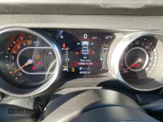 2021 Jeep Wrangler Unlimited Sahara with VIN 1C4HJXEG2MW536286, listed as a Copart auction lot 44827415 with 48,382 mi miles and Salvage title. Bid and sale history available at DreamBid. Image 9.
