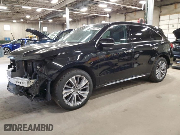 2018 Acura MDX w/Technology Pkg with VIN 5J8YD4H50JL009443, listed as a Copart auction lot 51982055 with 156,674 mi miles and Salvage Title. Bid and sale history available at carsss.com. Image 1.