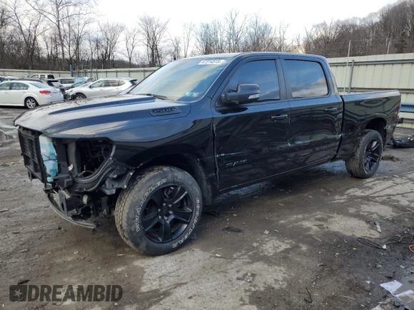 2022 Ram 1500 Big Horn z VIN 1C6SRFMT0NN294989, wystawiony jako Copart lot #47314515 z przebiegiem 46 063 mil mil oraz Szkoda całkowita • Salvage title. Historia ofert i sprzedaży dostępna na DreamBid. Obrazek 1.