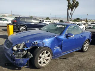 2001 Mercedes-Benz SLK-Class Kompressor with VIN WDBKK49F11F229866, listed as a Copart auction lot 79446964 with 161,263 mi miles and Clean Title. Bid and sale history available at carsss.com. Image 1.