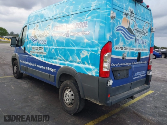 2017 Ram ProMaster Cargo with VIN 3C6TRVBG2HE524285, listed as a IAAI auction lot 41368437 with 187,580 mi miles and . Bid and sale history available at DreamBid. Image 3.