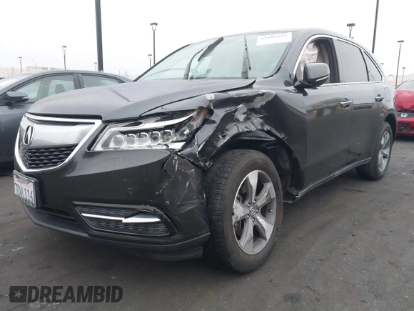 2014 Acura MDX with VIN 5FRYD3H27EB009798, listed as a IAAI auction lot 41884852 with 124,318 mi miles. Bid and sale history available at carsss.com. Image 6.