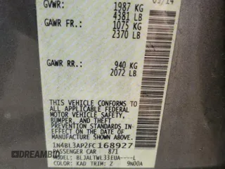 2015 Nissan Altima SL с VIN 1N4BL3AP2FC168927, выставлен на аукционе Copart как лот 85162014 с пробегом 91 623 миль миль и Списание • Salvage title. История ставок и продаж доступна на DreamBid. Изображение 14.