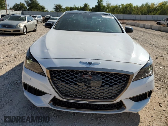 2018 Genesis G80 3.3T Sport with VIN KMHGN4JB0JU233583, listed as a Copart auction lot 73853964 with 55,690 mi miles and Salvage Title. Bid and sale history available at carsss.com. Image 5.