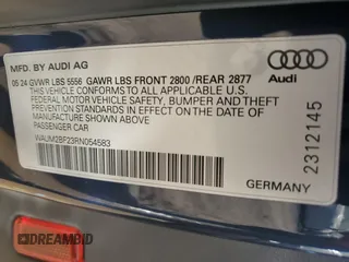 2024 Audi A6 Prestige with VIN WAUM2BF23RN054583, listed as a Copart auction lot 76031524 with 1,108 mi miles and Salvage Title. Bid and sale history available at carsss.com. Image 13.