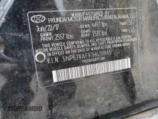 2018 Hyundai Sonata SE z VIN 5NPE24AF9JH620845, wystawiony jako Copart lot #55620115 z przebiegiem 185 229 mil mil oraz Szkoda całkowita • Salvage title. Historia ofert i sprzedaży dostępna na DreamBid. Obrazek 12.