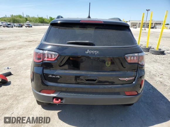2018 Jeep Compass Trailhawk with VIN 3C4NJDDB6JT231480, listed as a Copart auction lot 56474865 with 61,051 mi miles and Salvage title. Bid and sale history available at DreamBid. Image 6.