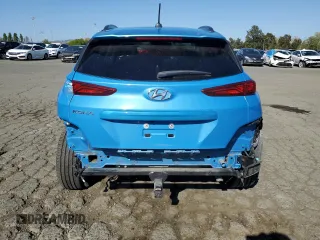 2020 Hyundai Kona SEL with VIN KM8K22AAXLU496164, listed as a Copart auction lot 53745405 with 39,887 mi miles and Salvage Title. Bid and sale history available at DreamBid. Image 6.