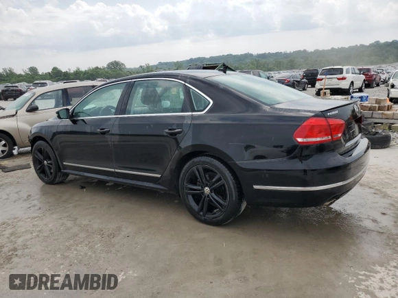 2014 Volkswagen Passat SEL Premium with VIN 1VWCN7A30EC036693, listed as a Copart auction lot 59156245 with 136,939 mi miles and Salvage title. Bid and sale history available at DreamBid. Image 2.