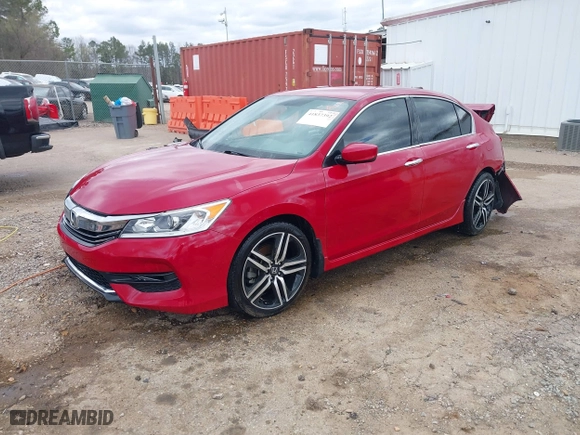 2017 Honda Accord Sedan Sport SE with VIN 1HGCR2F13HA299456, listed as a IAAI auction lot 41837392 with 114,006 mi miles. Bid and sale history available at carsss.com. Image 2.
