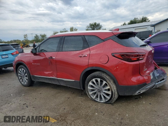 2024 Chevrolet Blazer Premier z VIN 3GNKBFR4XRS187577, wystawiony jako Copart lot #74504054 z przebiegiem 7 495 mil mil oraz Szkoda całkowita • Salvage title. Historia ofert i sprzedaży dostępna na DreamBid. Obrazek 2.