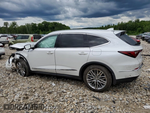 2023 Acura MDX w/Advance Package with VIN 5J8YE1H8XPL020139, listed as a Copart auction lot 58213504 with 0 mi miles and Salvage Title. Bid and sale history available at carsss.com. Image 2.