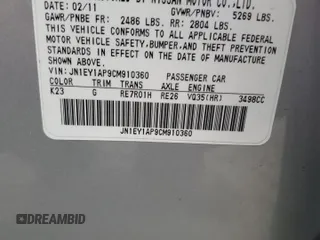 2012 Infiniti M Hybrid with VIN JN1EY1AP9CM910360, listed as a Copart auction lot 80273314 with 121,217 mi miles and Clean title. Bid and sale history available at DreamBid. Image 12.