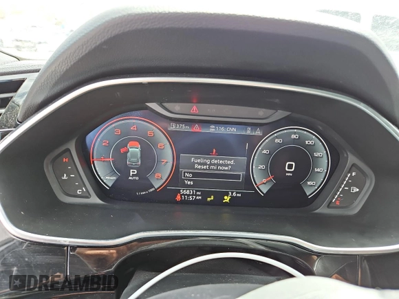 2019 Audi Q3 Premium Plus with VIN WA1BECF32K1073178, listed as a Copart auction lot 52552305 with 56,831 mi miles and Salvage Title. Bid and sale history available at carsss.com. Image 9.