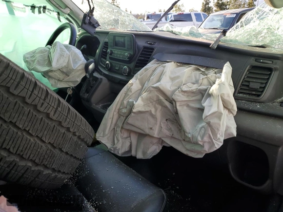 2020 Ford Transit Cargo with VIN 1FTBW3X80LKA53908, listed as a Copart auction lot 46186845 with Not Provided miles and Salvage Title. Bid and sale history available at DreamBid. Image 8.