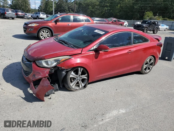 2014 Hyundai Elantra Coupe with VIN KMHDH6AH8EU029579, listed as a Copart auction lot 76480534 with 210,631 mi miles and Salvage Title. Bid and sale history available at carsss.com. Image 1.
