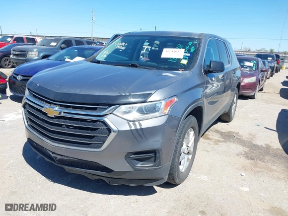 2019 Chevrolet Traverse LS with VIN 1GNERFKW0KJ180388, listed as a IAAI auction lot 41842637 with 172,457 mi miles. Bid and sale history available at carsss.com. Image 17.