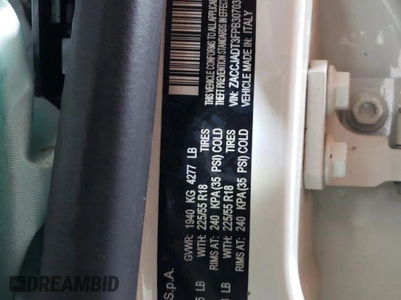 2015 Jeep Renegade Limited z VIN ZACCJADT3FPB30703, wystawiony jako Copart lot #51003055 z przebiegiem 121 533 mil mil oraz Szkoda całkowita • Salvage title. Historia ofert i sprzedaży dostępna na DreamBid. Obrazek 15.