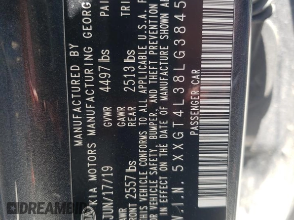 2020 Kia Optima LX z VIN 5XXGT4L38LG384583, wystawiony jako Copart lot #61817765 z przebiegiem 120 968 mil mil oraz Szkoda całkowita • Salvage title. Historia ofert i sprzedaży dostępna na DreamBid. Obrazek 12.