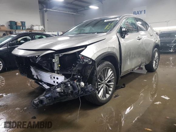 2022 Lexus NX 350h Luxury with VIN 2T2HKCEZ1NC006369, listed as a Copart auction lot 45642745 with 34,313 mi miles and Salvage Title. Bid and sale history available at DreamBid. Image 1.
