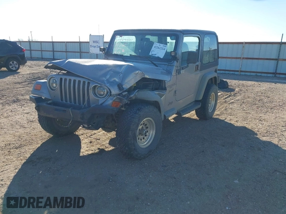 2001 Jeep Wrangler Sport with VIN 1J4FA49S91P324912, listed as a IAAI auction lot 41261214 with 260,299 mi miles. Bid and sale history available at carsss.com. Image 2.