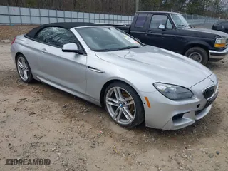 2013 BMW 6 Series 640i with VIN WBALW7C52DDX58705, listed as a IAAI auction lot 41848280 with 91,243 mi miles. Bid and sale history available at carsss.com. Image 1.