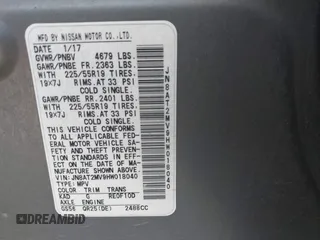 2017 Nissan Rogue SL z VIN JN8AT2MV9HW018040, wystawiony jako IAAI lot #42363401 z przebiegiem 76 020 mil mil oraz . Historia ofert i sprzedaży dostępna na DreamBid. Obrazek 9.