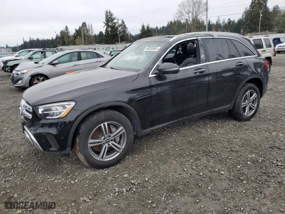 2021 Mercedes-Benz GLC with VIN W1N0G8EB2MF870123, listed as a Copart auction lot 49353945 with 0 mi miles and Salvage Title. Bid and sale history available at carsss.com. Image 1.