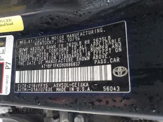 2017 Toyota Camry XLE with VIN 4T1BF1FK0HU686837, listed as a IAAI auction lot 41887398 with 165,769 mi miles and . Bid and sale history available at DreamBid. Image 9.